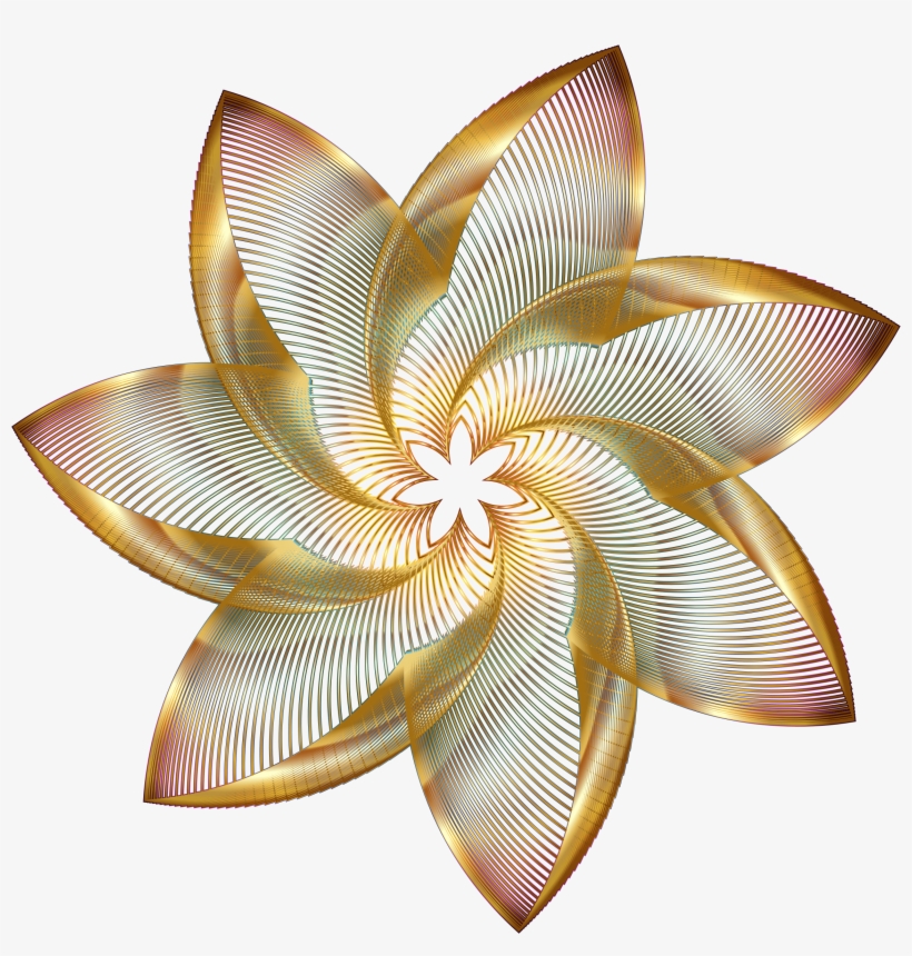 Clipart Prismatic Flower Line Art No Background Png - Art, transparent png download