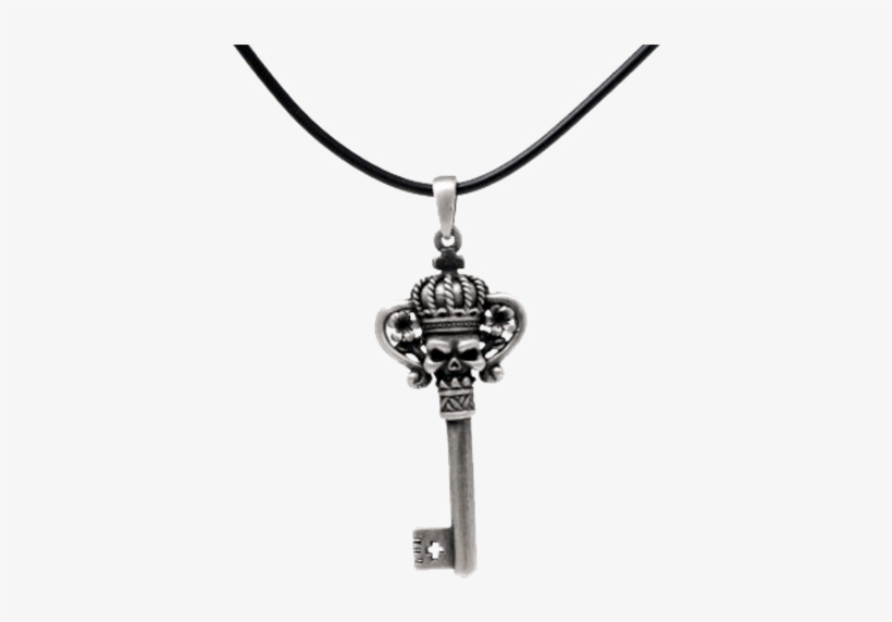 Skull Key Necklace - Skull - Key Necklace, transparent png download