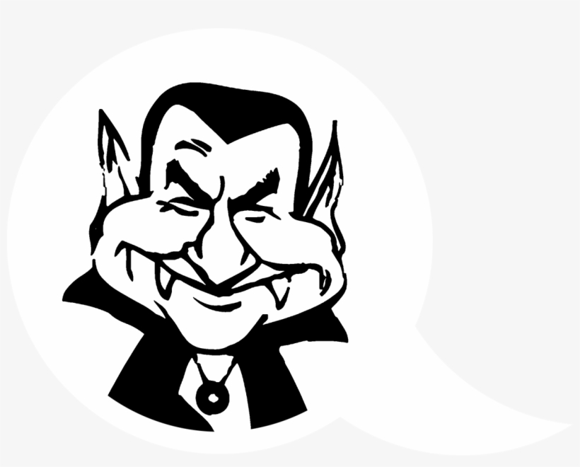 Have A Question About What To Do, Where To Drink Some - Vampire Cartoon Black And White, transparent png download