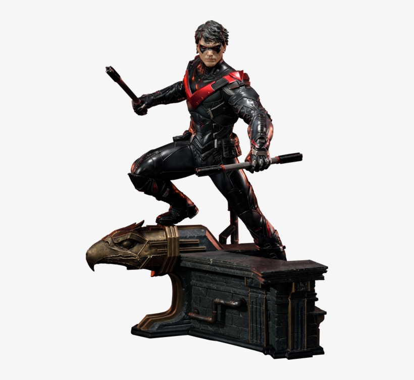 Dc Comics Statue Nightwing Red Version - Red Nightwing Statue, transparent png download