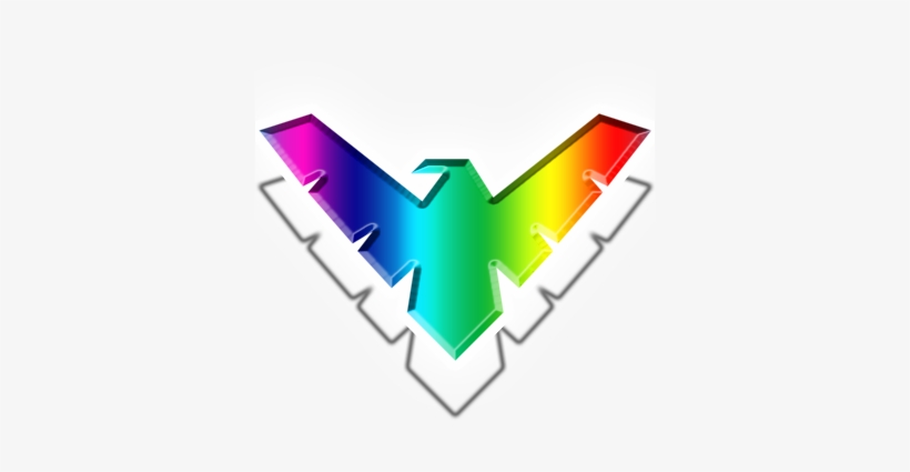 And Rainbow Nightwing Shouts Out To @felix Wind And - Emblem, transparent png download