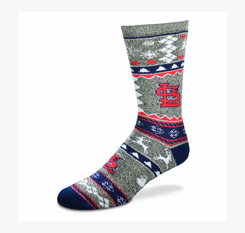 St Louis Cardinals Ugly Sweater Mens Crew Socks - Sock, transparent png download
