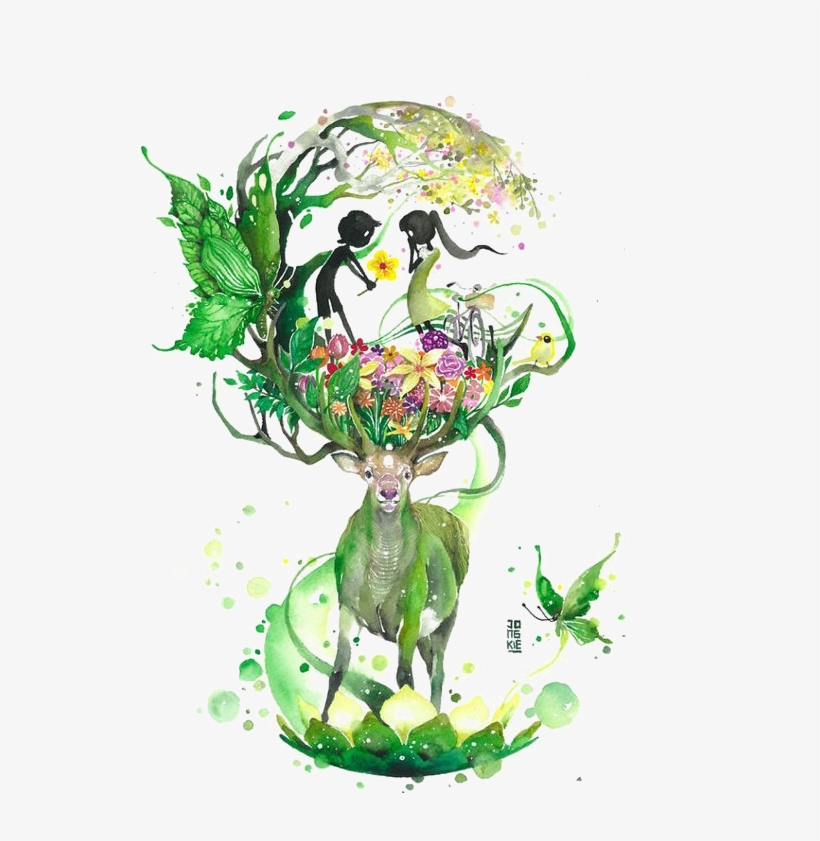 Watercolor Painting Drawing Art Illustration - Amazing Art Pictures Of Girl, transparent png download