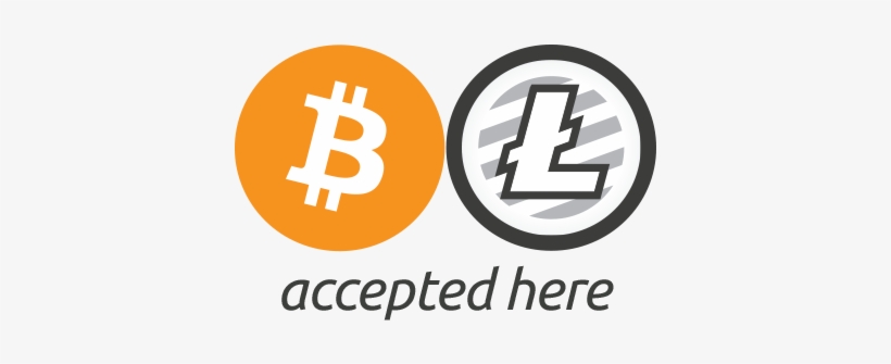 64px Button - Bitcoin And Litecoin Accepted Here, transparent png download