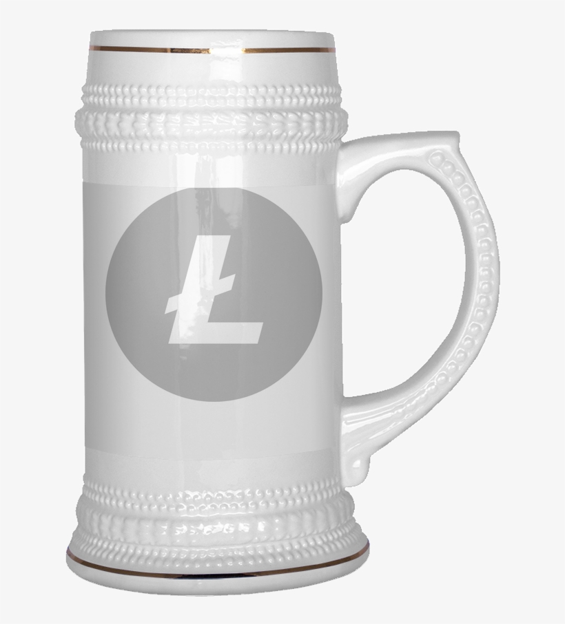 Litecoin Logo 22 Oz Beer Stein - Bridal Shower Gift Bride And Groom Original Wedding, transparent png download