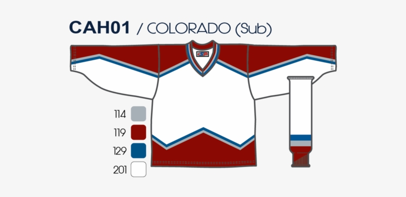 Sp Apparel League Series Colorado Avalanche White Sublimated - Ice Hockey, transparent png download