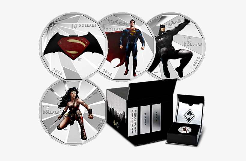 Fine Silver 4-coin Subscription Batman V Superman - Superman Vs Batman Coins, transparent png download