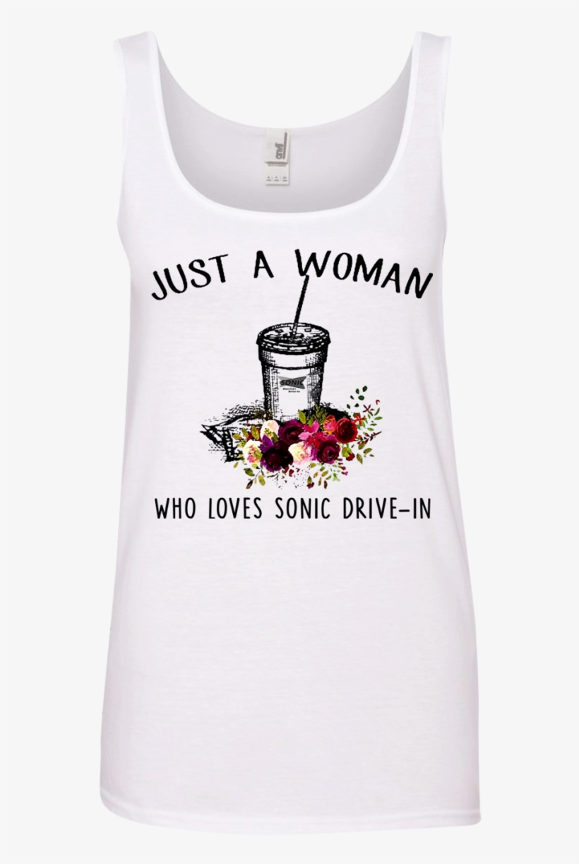 Just A Woman Who Loves Sonic Drive-in T Shirt Hoodie - Active Tank, transparent png download