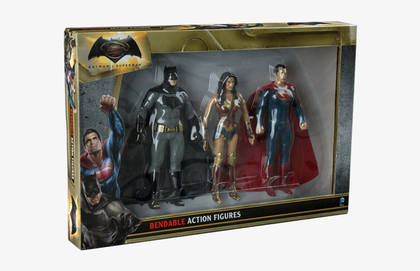 Batman Vs Superman Bendable Action Figures Set Of - Batman Vs Superman Dc Comics Bendable Figures, transparent png download