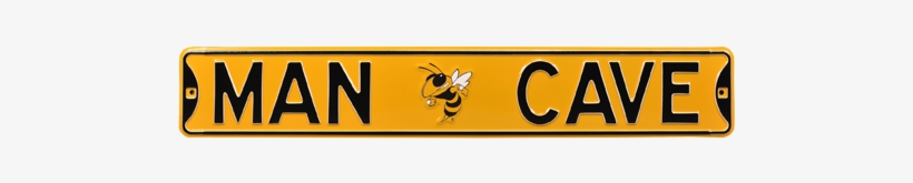 Georgia Tech Yellow Jackets “man Cave” Authentic Street - Man Cave Los Angeles Lakers Street Sign, transparent png download