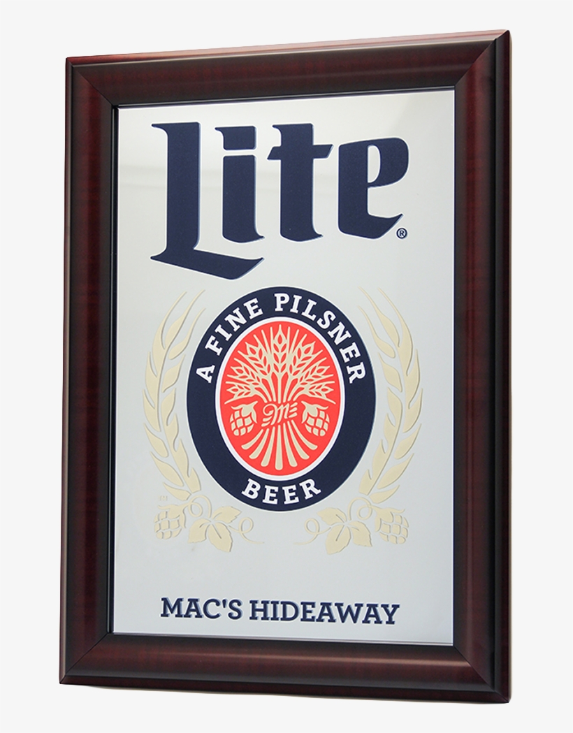 Miller Lite Personalized Framed Mirror - Miller Lite Can Cooler, transparent png download