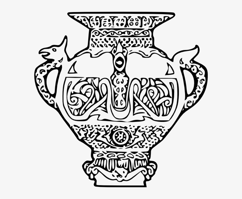 Free Vector Viking Vase Clip Art - Design For Vase Drawing, transparent png download