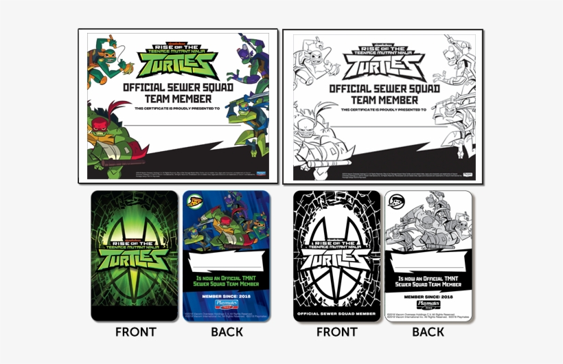 Includes A Sewer Squad Membership Certificate And Membership - Cartoon, transparent png download