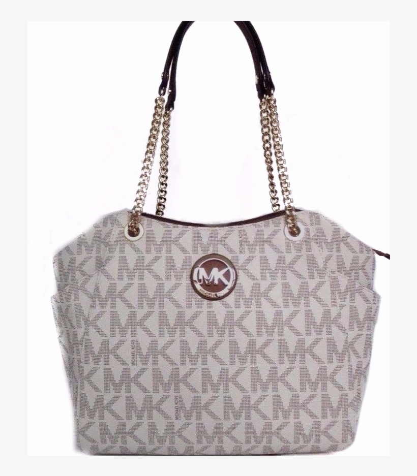 Michael Kors Jet Set Travel Lg Chain Tote - Michael Kors Vanilla Chain, transparent png download