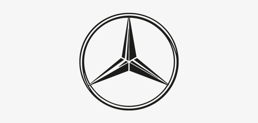Vector Logo Mercedes-benz Automotive - Mercedes Benz Logo Sketch, transparent png download