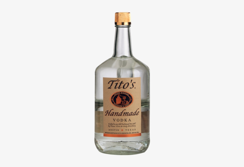 Tito's Vodka - Tito's Handmade Vodka - 1 L Bottle Transparent PNG ...