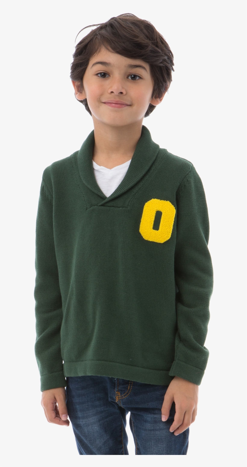 Oregon Ducks Boy's Shawl Sweater - Portable Network Graphics, transparent png download