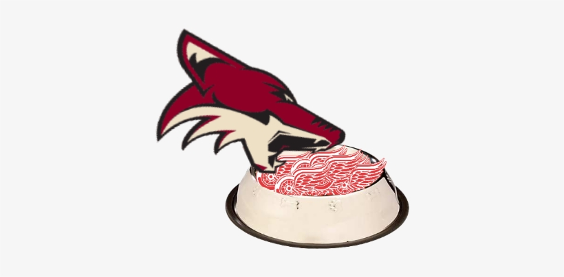 My Friend's Fb Photo Is A Lame Picture Of The Red Wings - Arizona Coyotes 4x4 Die Cut Decal Color, transparent png download