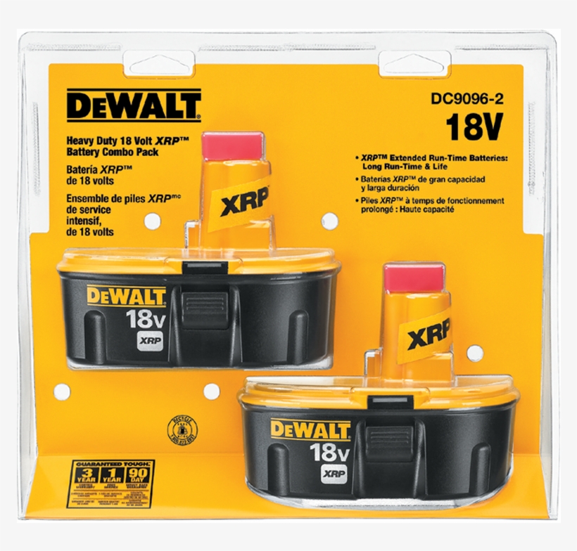 18v Xrp 2pk Batteries - Dewalt Battery 18v Xrp 2/pack [pk], transparent png download