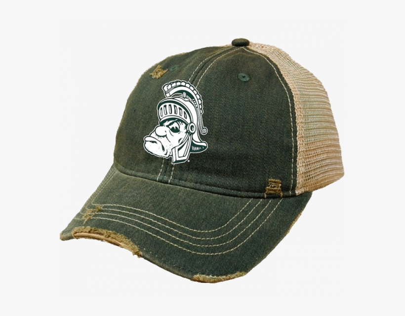 Michigan State Spartans Tea Washed Snap Back Trucker - Michigan State Spartans Throwback Flag, transparent png download