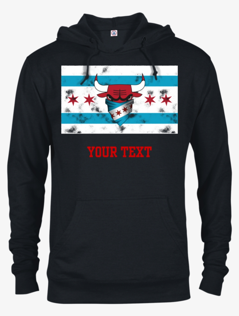 Bull Logo In Chi Flag - Got Apparel Adult Unisex French Terry Hoodie Halloween, transparent png download