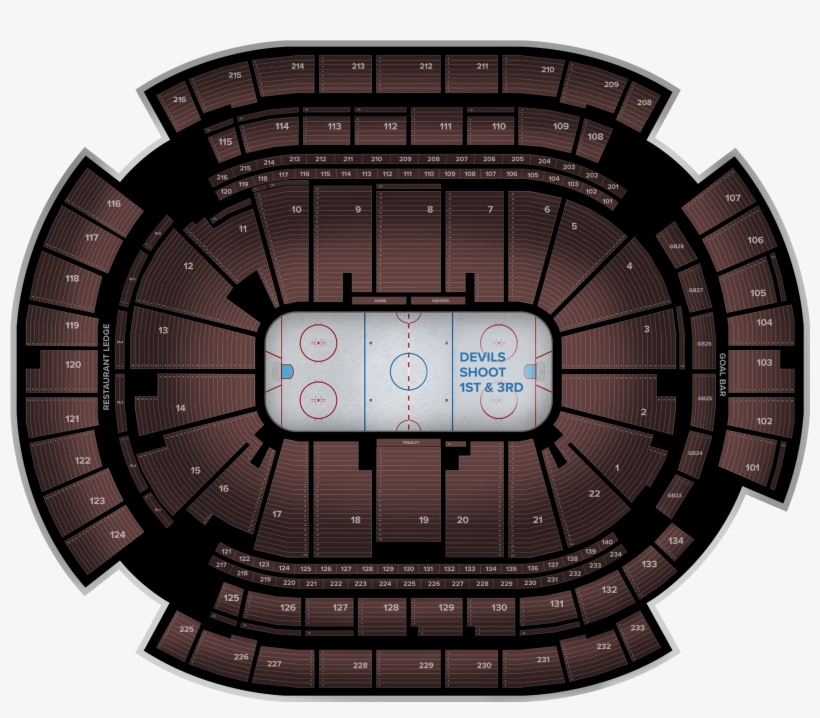 New York Rangers At New Jersey Devils At Prudential - Prudential Center, transparent png download