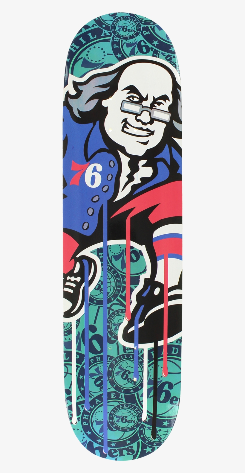 Shut Nba Lab Philadelphia 76ers Skateboard Deck - Shut Skateboards X Nba Lab Philadelphia 76ers 8" X, transparent png download