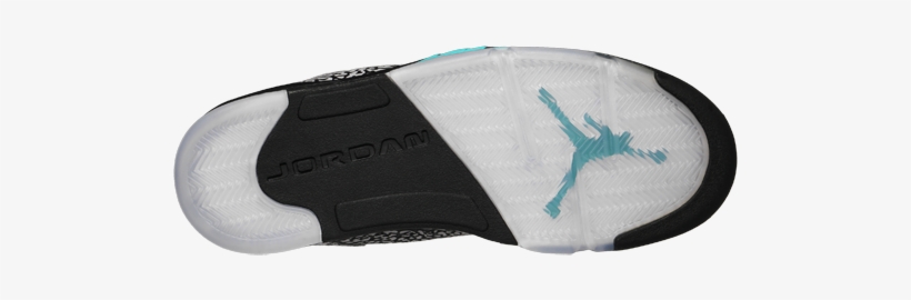 The Jumpman Logo And The Shark Teeth Of The Jordan - Air Jordan Retro 5 Oreo, transparent png download