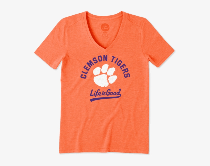 Women's Clemson Tigers Gradient Tailwhip Cool - Life Is Good Dance, transparent png download