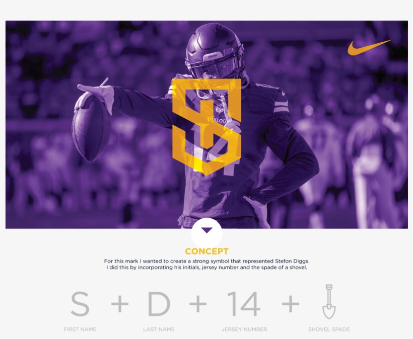 Stefon Diggs Logo On Student Show Png Minnesota Vikings - Stefon Diggs, transparent png download