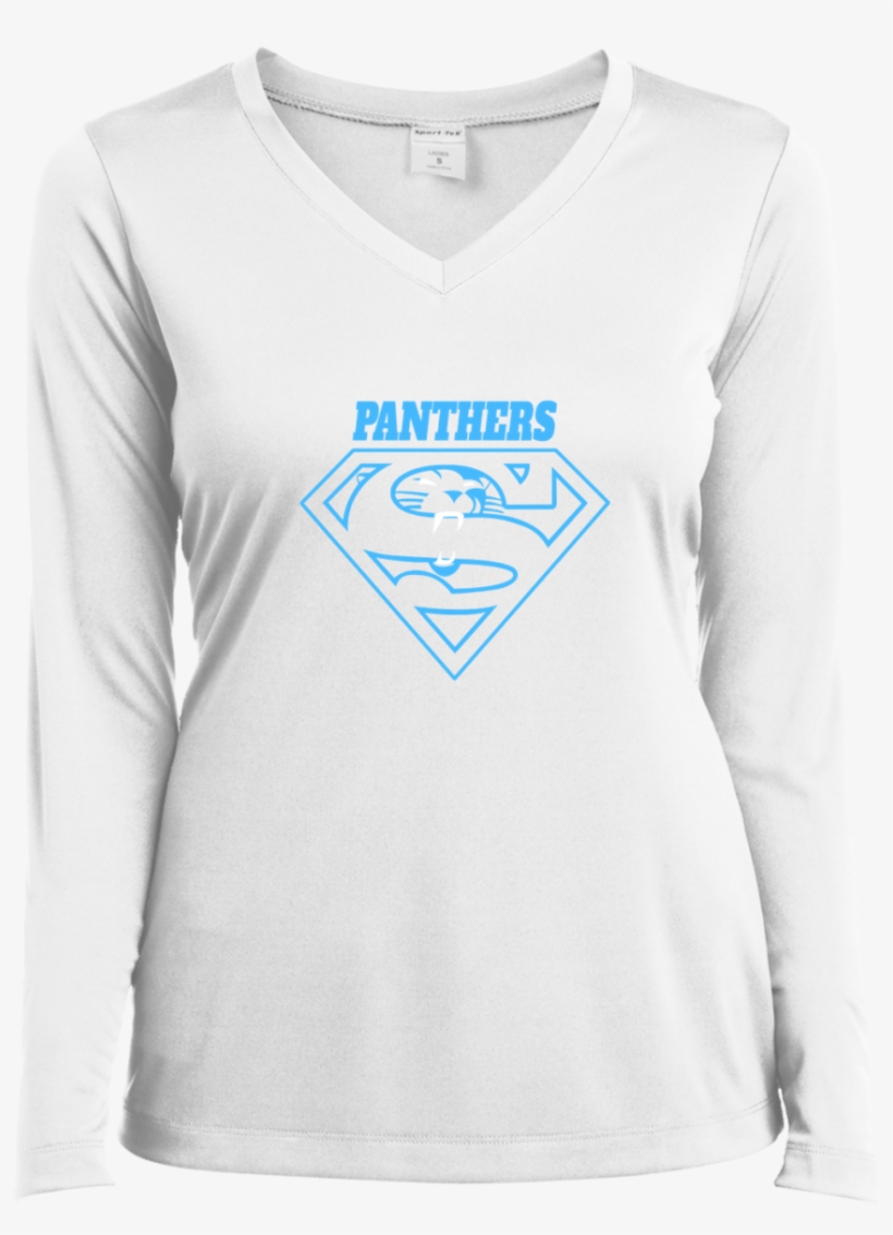 Carolina Panthers T Shirt - Lupus Looks Like Womens Long Sleeve Vneck, transparent png download