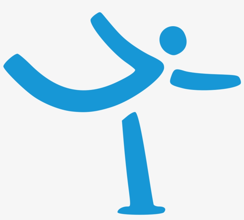 Olympics Free Skating Logo Looks Like Someone Skydiving - Figure Skating Logo Olympics, transparent png download