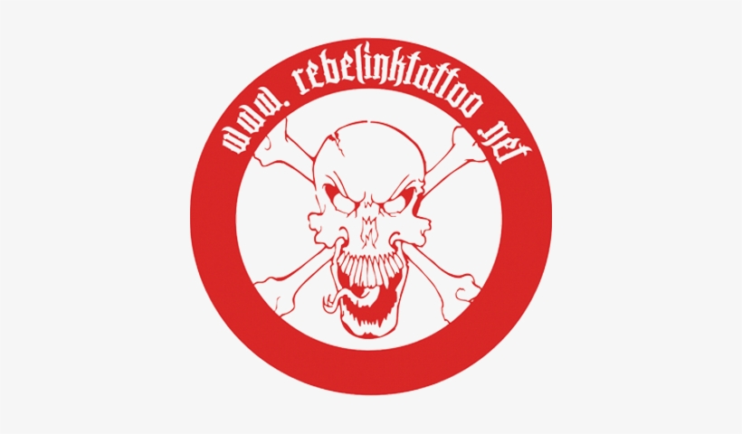 Rebel Ink Tattoo - Skull, transparent png download