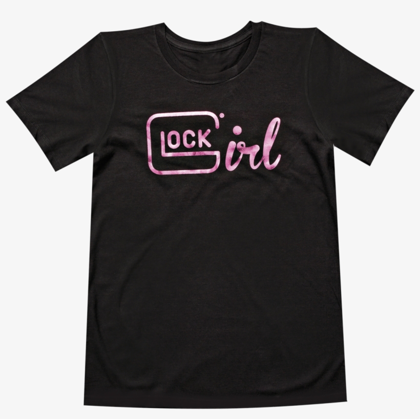The Glock Girl T-shirt Is Black With Pink Lettering - Tai Hao Le Shirt, transparent png download
