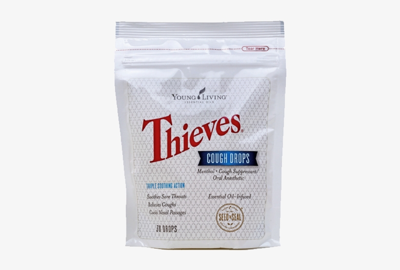 Young Living Thieves Cough Drops - Thieves Cough Drops 30 Ct Essential Oil Infused By, transparent png download