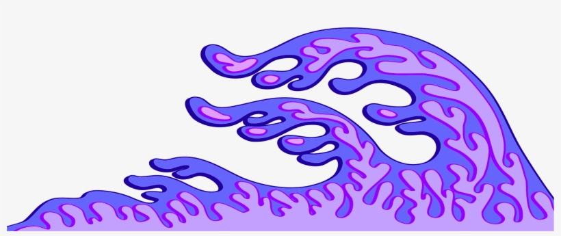 Purple Wave Clip Art - Purple Waves Transparent, transparent png download