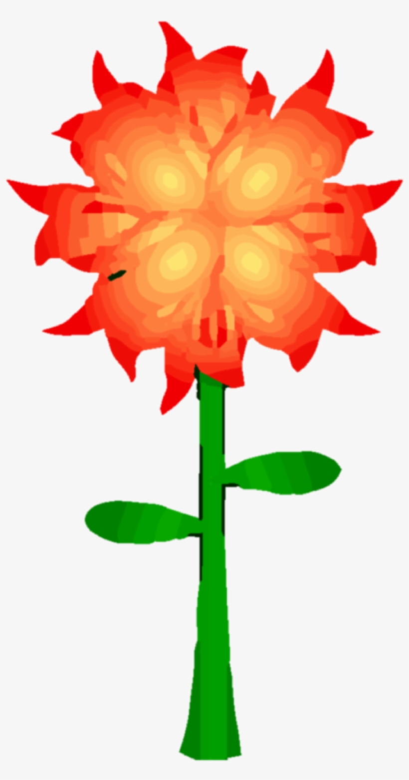 Fire Flower Png Clipart - Fire Flower Clip Art, transparent png download