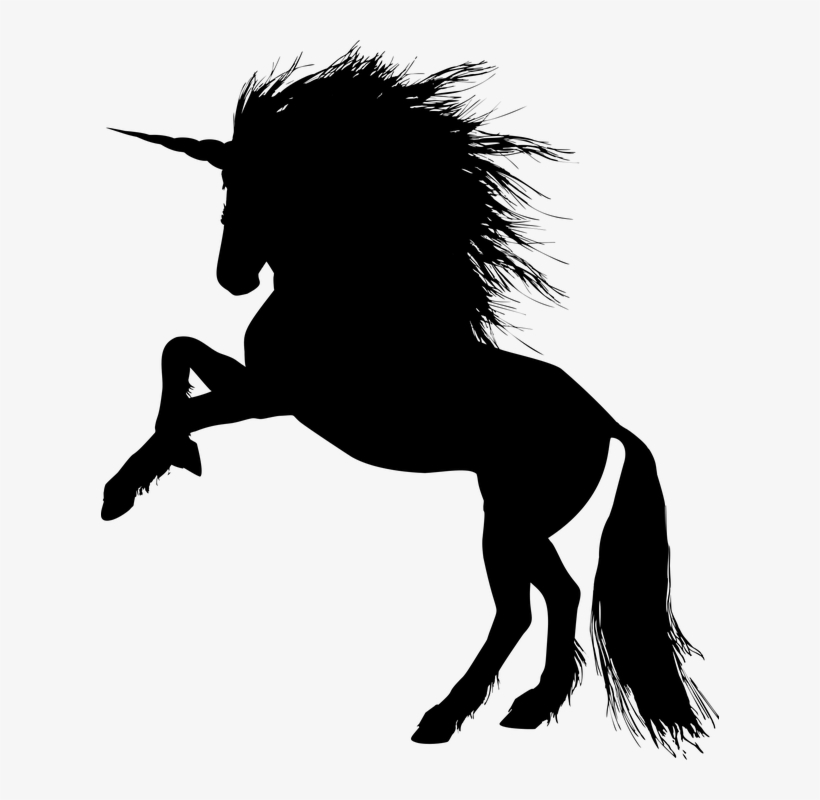 Pictures Of Unicorn Transparent Background - Stallion Silhouette, transparent png download