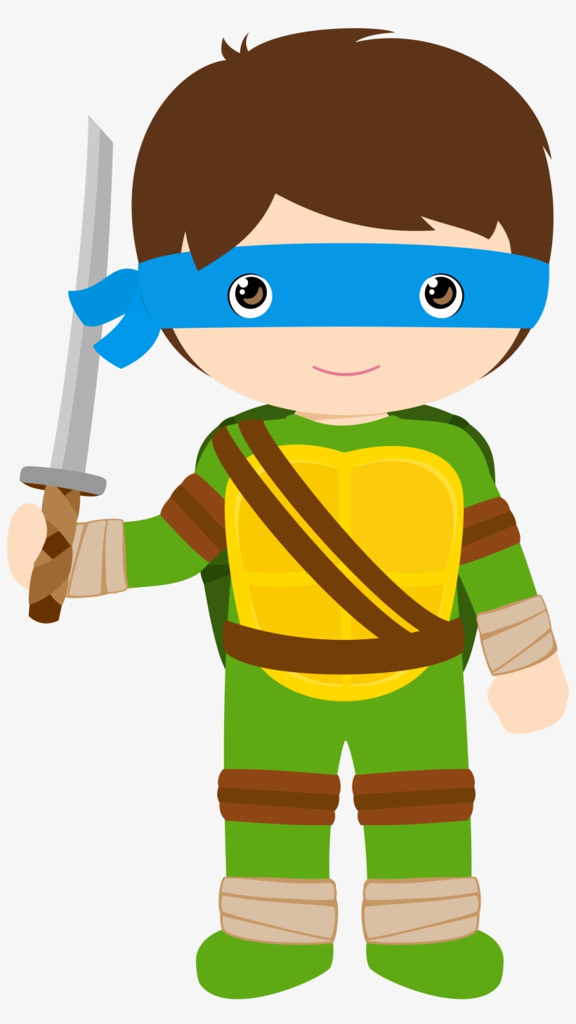 Clips, Ninja Turtle Party, Ninja Party, Clip Art, Boy - Boys In Costume Clipart, transparent png download
