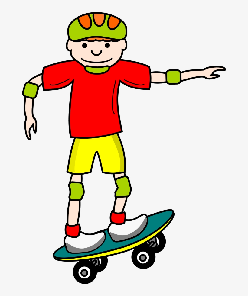 Skate Board Boy Clipart Png For Web, transparent png download