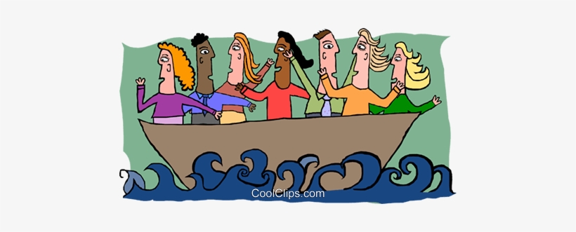 Business People In Boat - Boat Full Of People, transparent png download