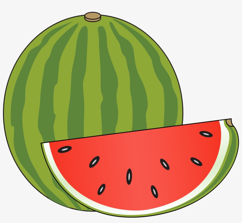 Clipart Black And White Library Vegetable Free On Dumielauxepices - Watermelon Clip Art Free, transparent png download