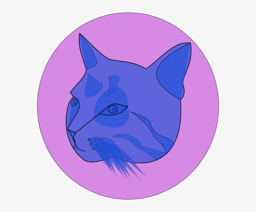 Blue Cat Svg Clip Arts 582 X 598 Px, transparent png download