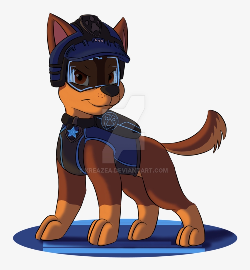 Paw Patrol - Paw Patrol Chase Fan Art, transparent png download