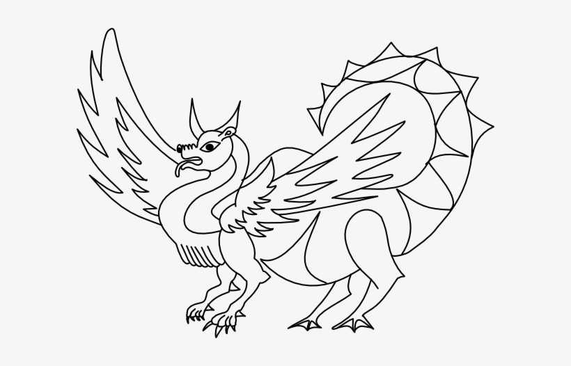 Dragon Clip Art Black And White, transparent png download