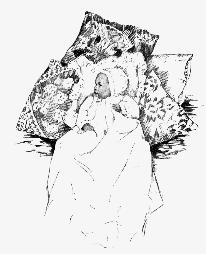 The Second Digital Baby Clip Art Is Of A Sleeping Baby - Drawing, transparent png download