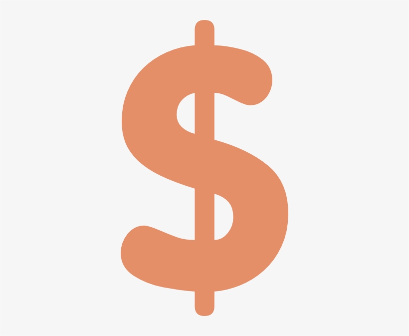 Dollar Sign Clip Art - Dollar Sign Orange, transparent png download