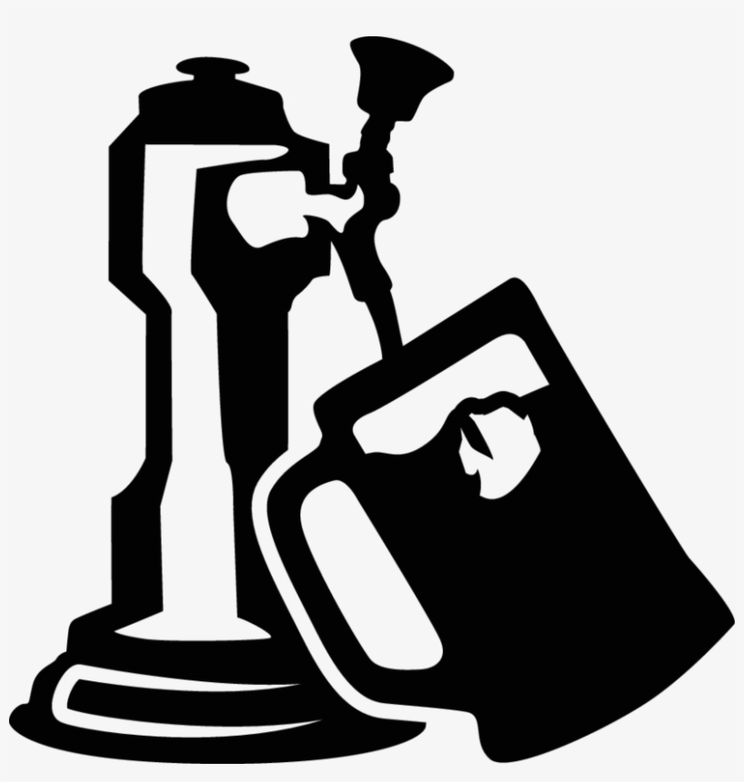 Picture Download Collection Of High Quality Free Cliparts - Black And White Beer Tap, transparent png download