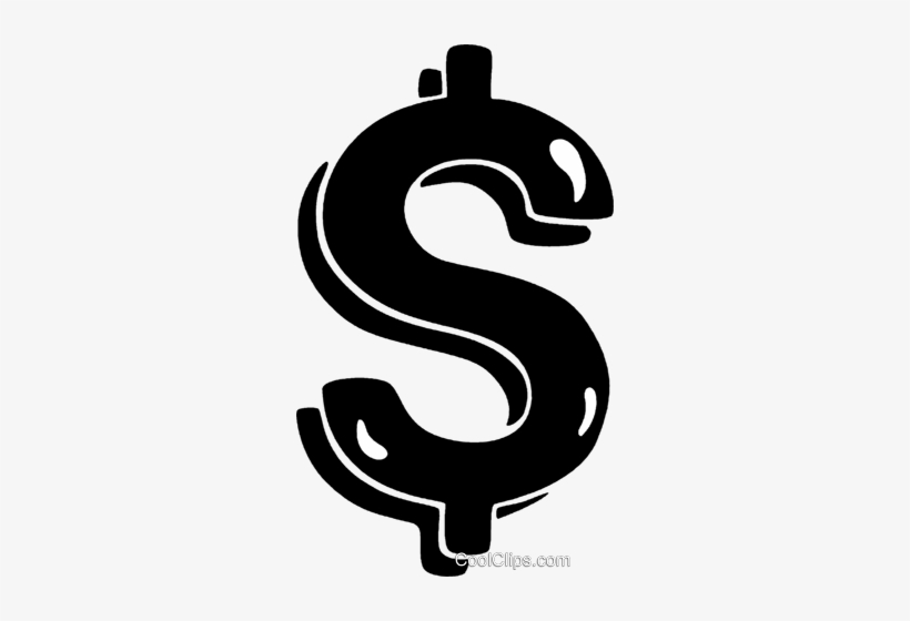 Dollar Sign Royalty Free Vector Clip Art Illustration - United States Dollar, transparent png download