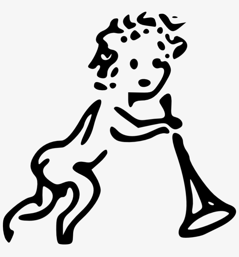 Cherub With Trumpet - Kartun Terompet, transparent png download